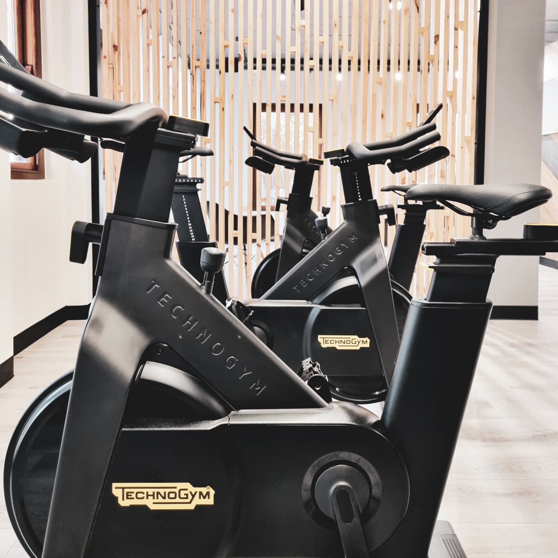 Technogym indoor bikes in the cycle studio