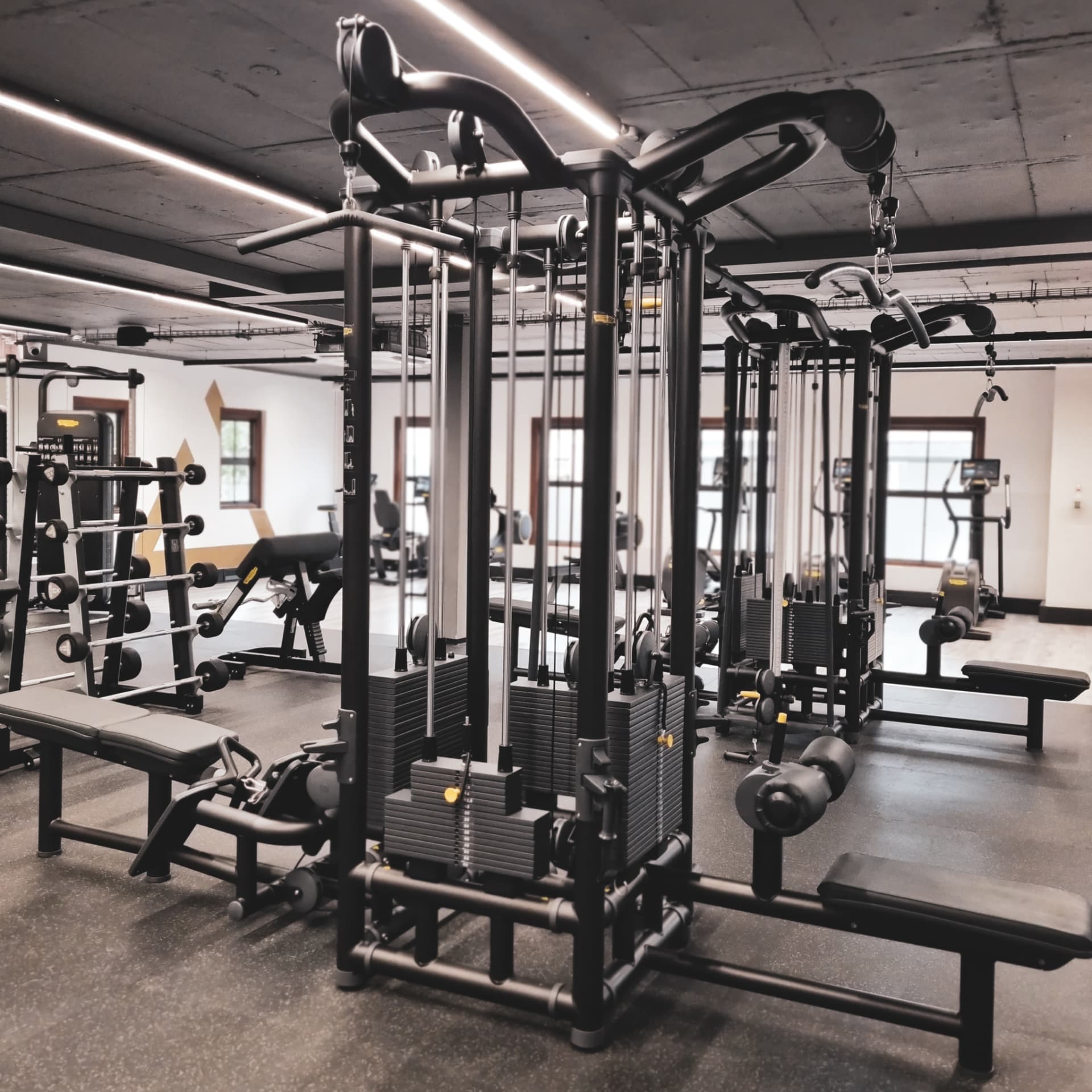 Cable & strength stations at Aspire Fitness