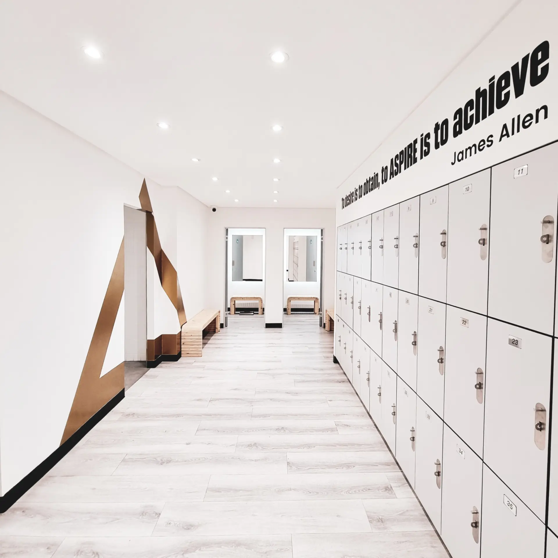 Change rooms at Aspire Fitness
